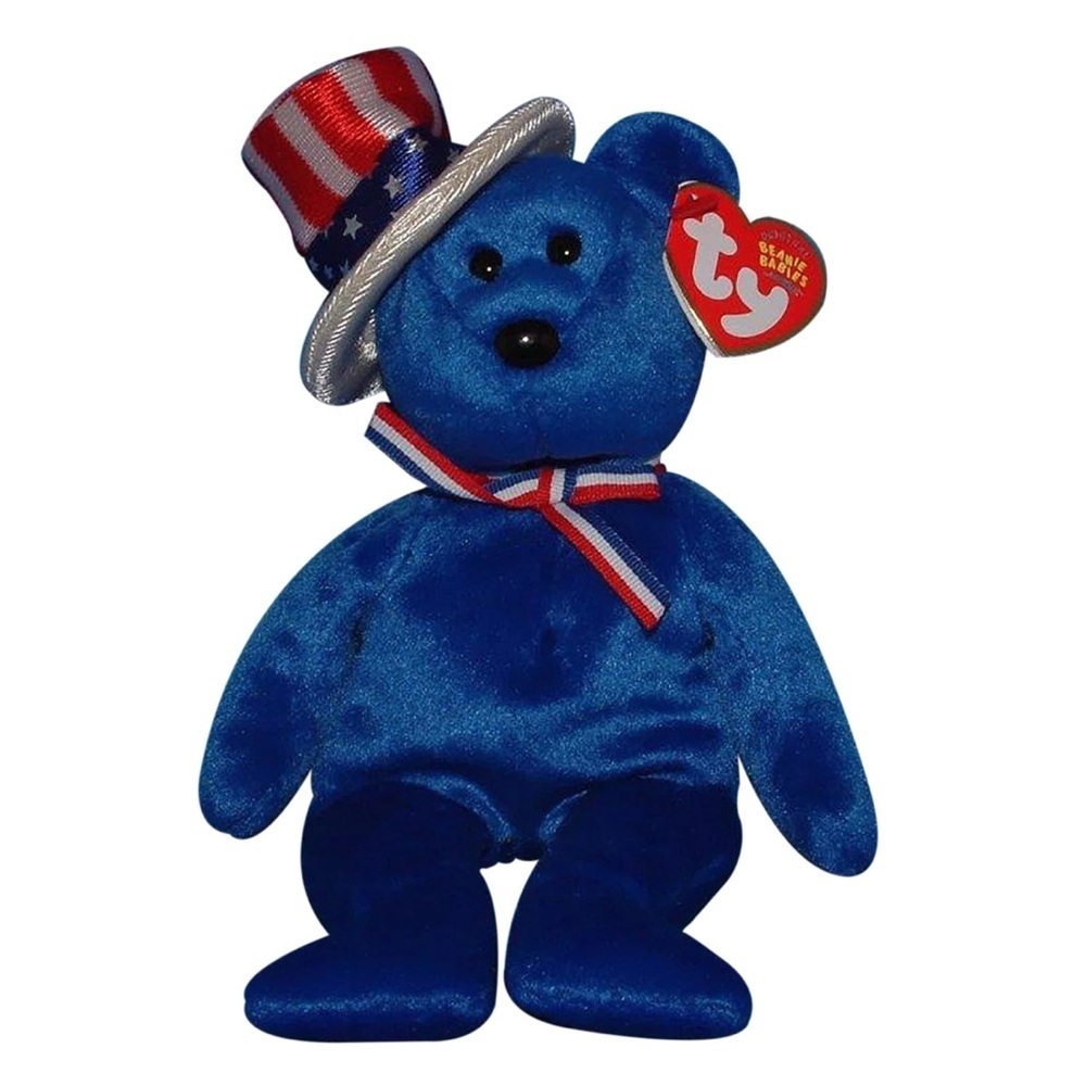 Ty Beanie Baby Sam - (Bear Blue 2003) Patriotic Plush with Tag